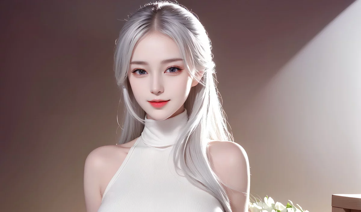 AI美图007期巧笑倩兮主题性感睡衣美女写真及下载50P