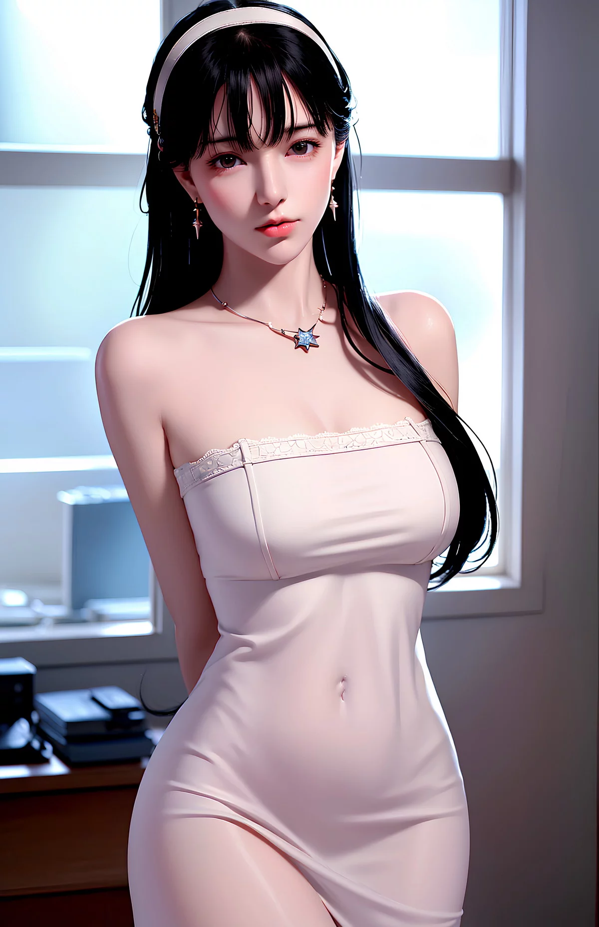 AI美图008期美目盼兮主题知性美女完美身材性感写真及下载28P