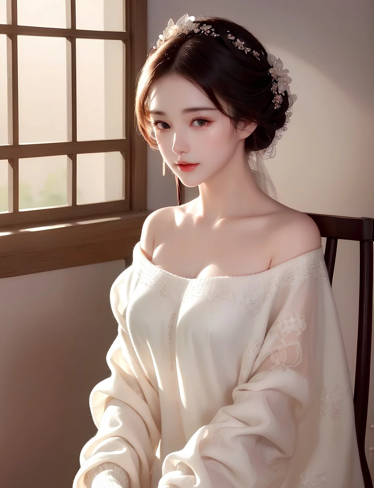 AI美图008期美目盼兮主题知性美女完美身材性感写真及下载28P