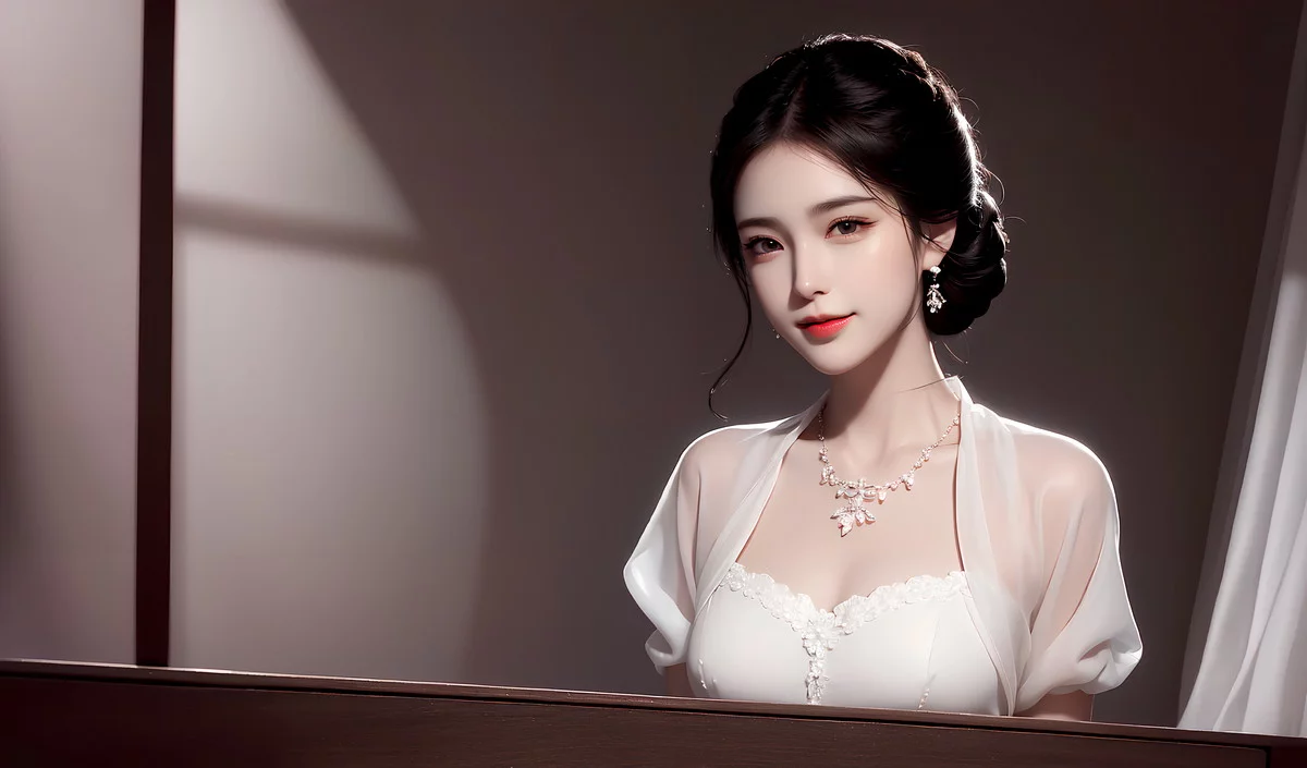 AI美图007期巧笑倩兮主题性感睡衣美女写真及下载50P