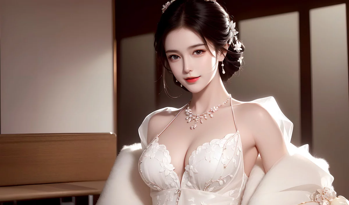 AI美图007期巧笑倩兮主题性感睡衣美女写真及下载50P