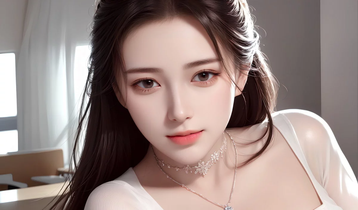 AI美图007期巧笑倩兮主题性感睡衣美女写真及下载50P