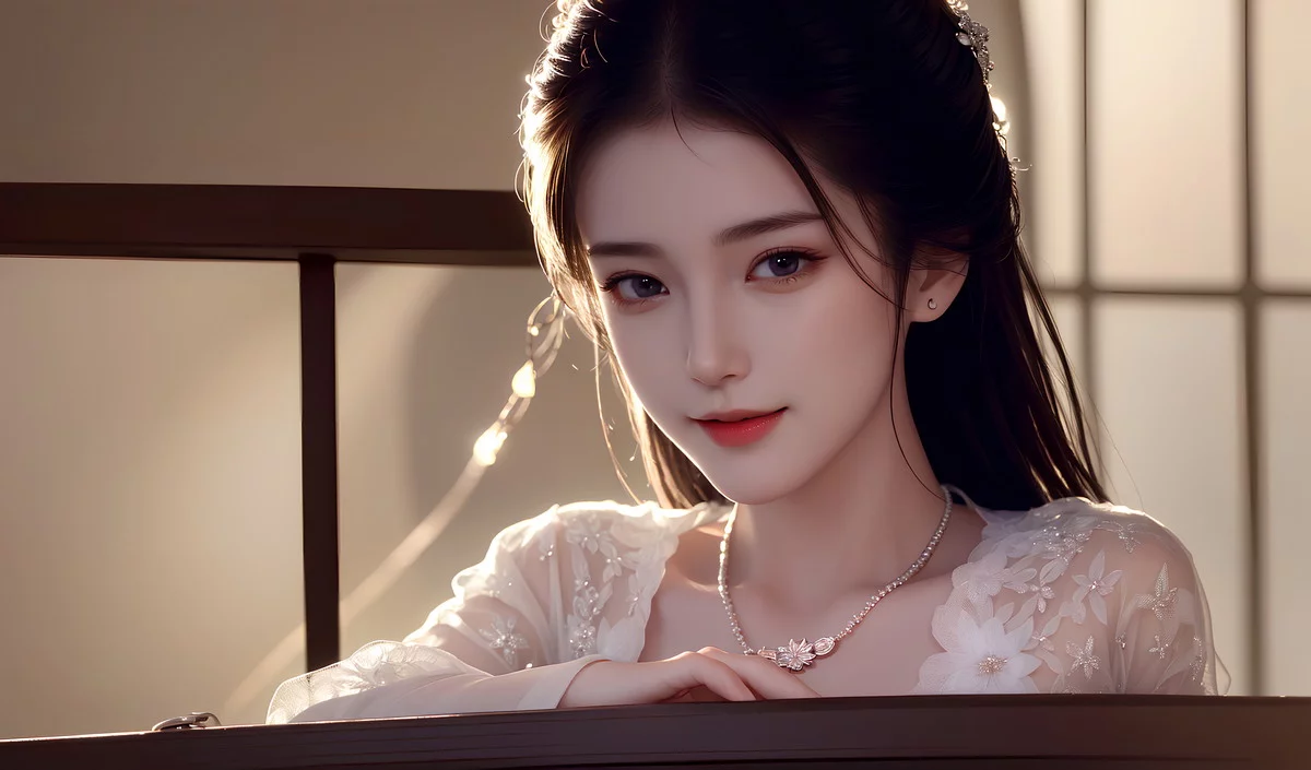 AI美图007期巧笑倩兮主题性感睡衣美女写真及下载50P