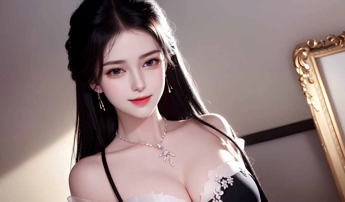 AI美图007期巧笑倩兮主题性感睡衣美女写真及下载50P