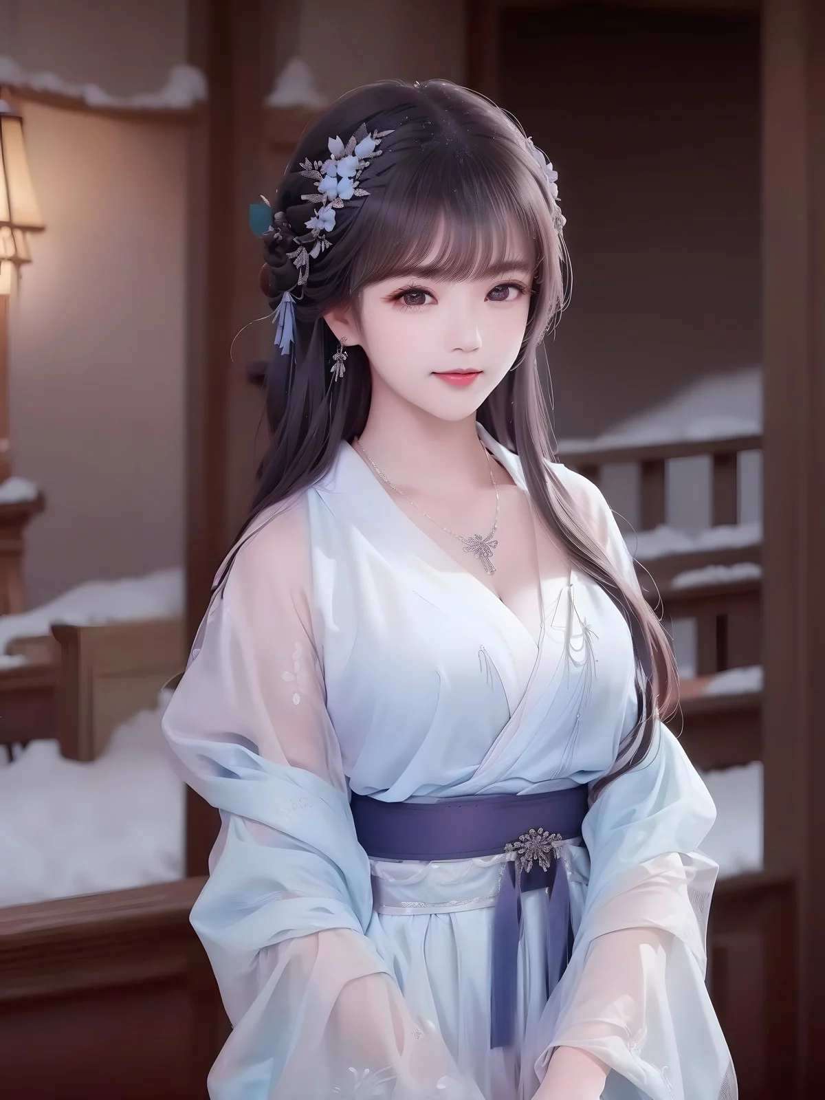 AI美图009期白茉晴主题性感古典美女薄纱服饰写真及下载42P