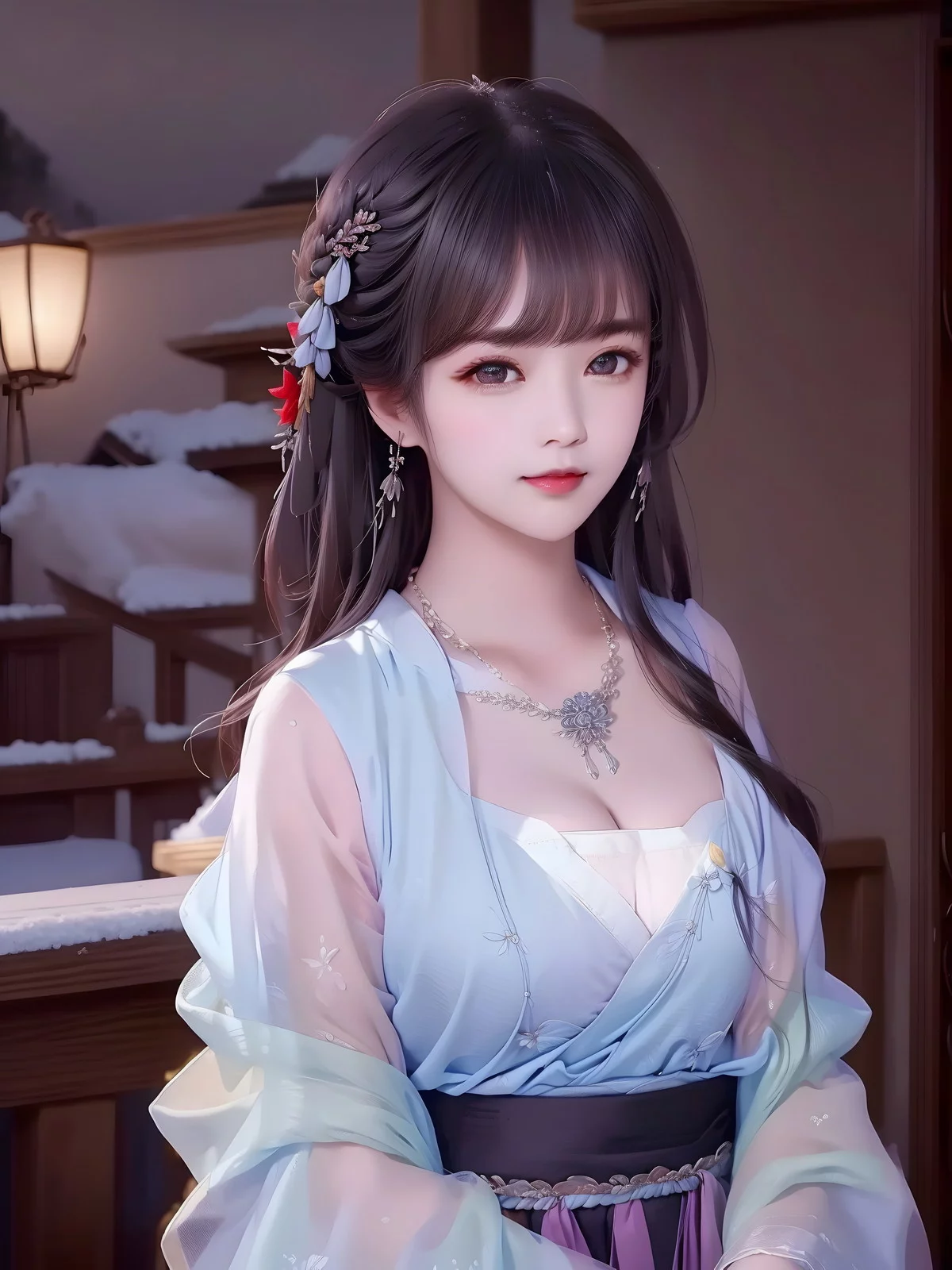 AI美图009期白茉晴主题性感古典美女薄纱服饰写真及下载42P