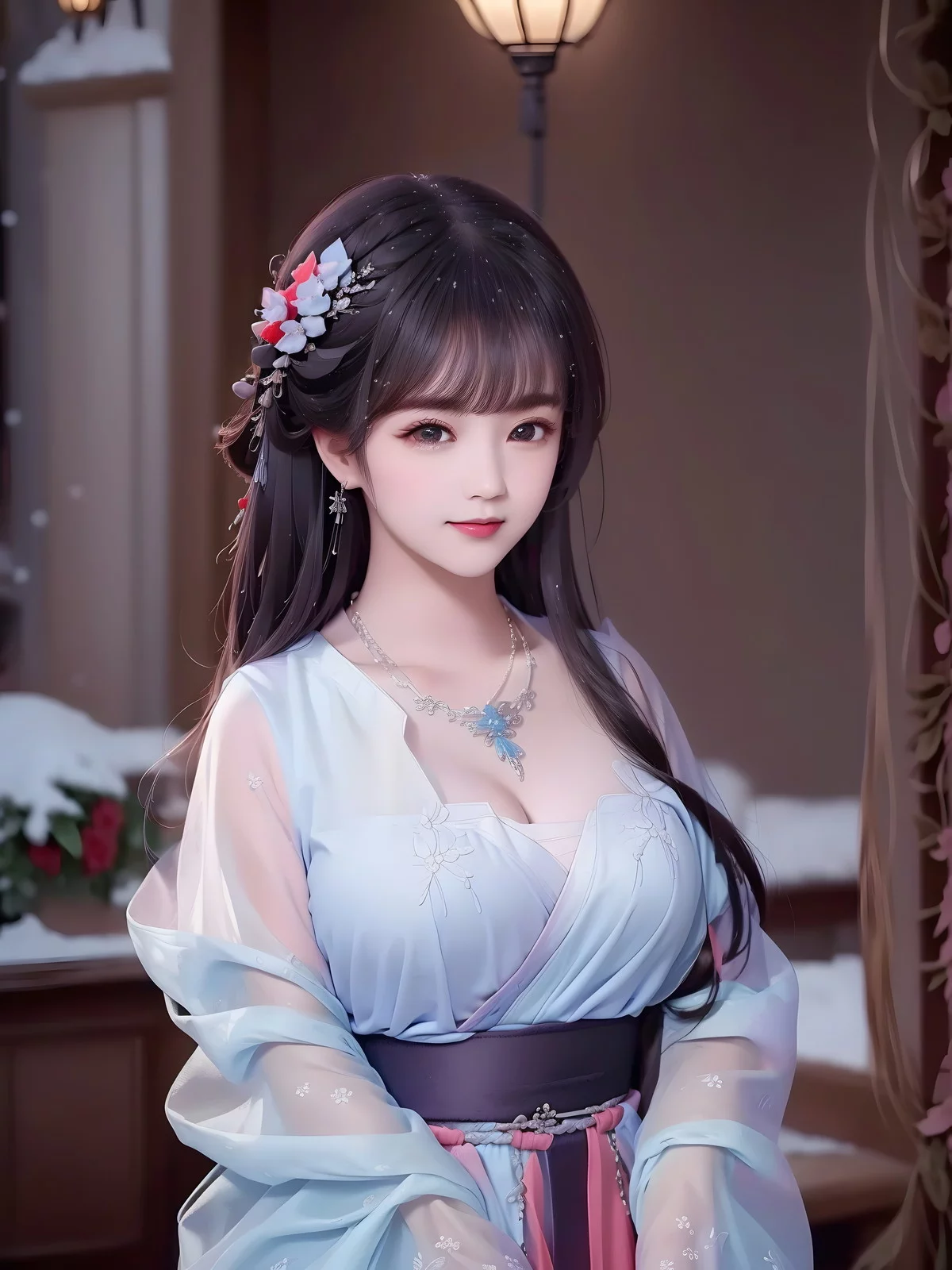 AI美图009期白茉晴主题性感古典美女薄纱服饰写真及下载42P