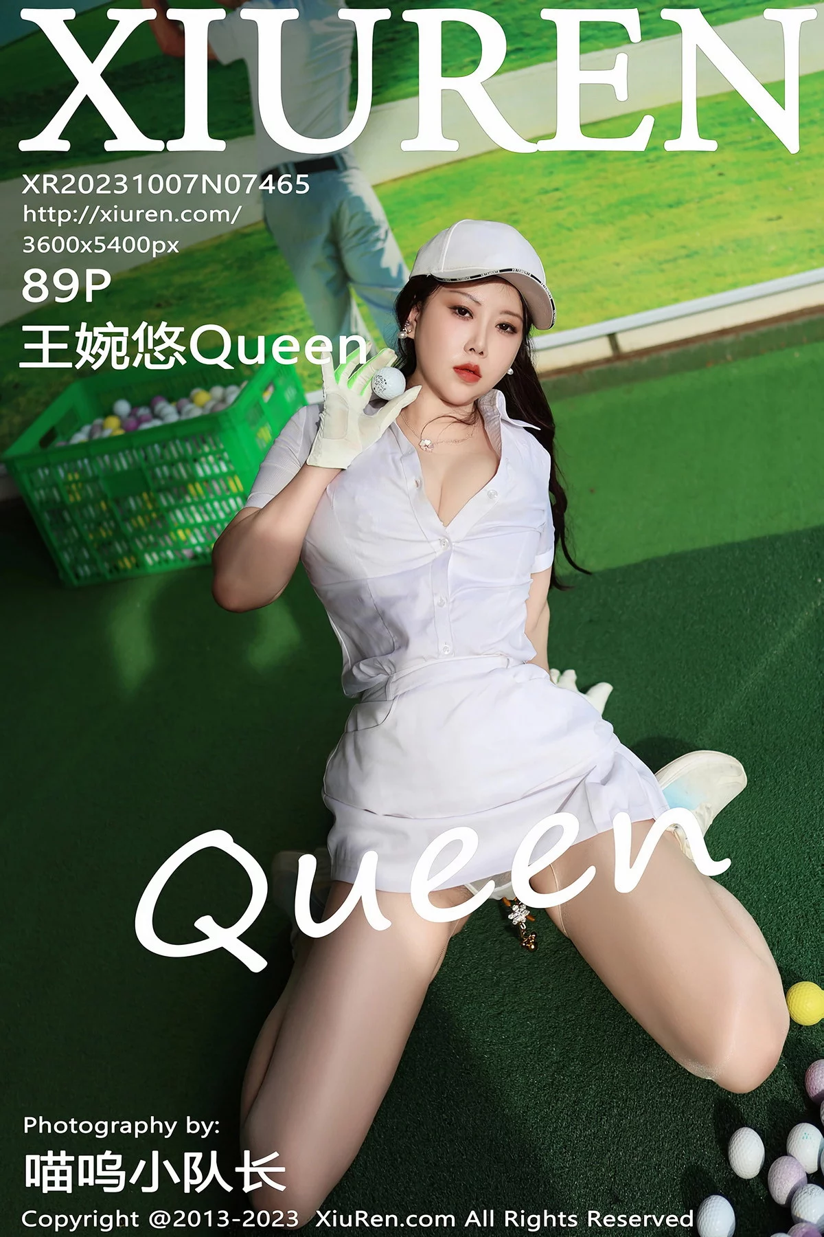 XiuRen第7465期_模特王婉悠Queen白色运动服饰配开档肉丝秀惹火身材诱惑写真89P