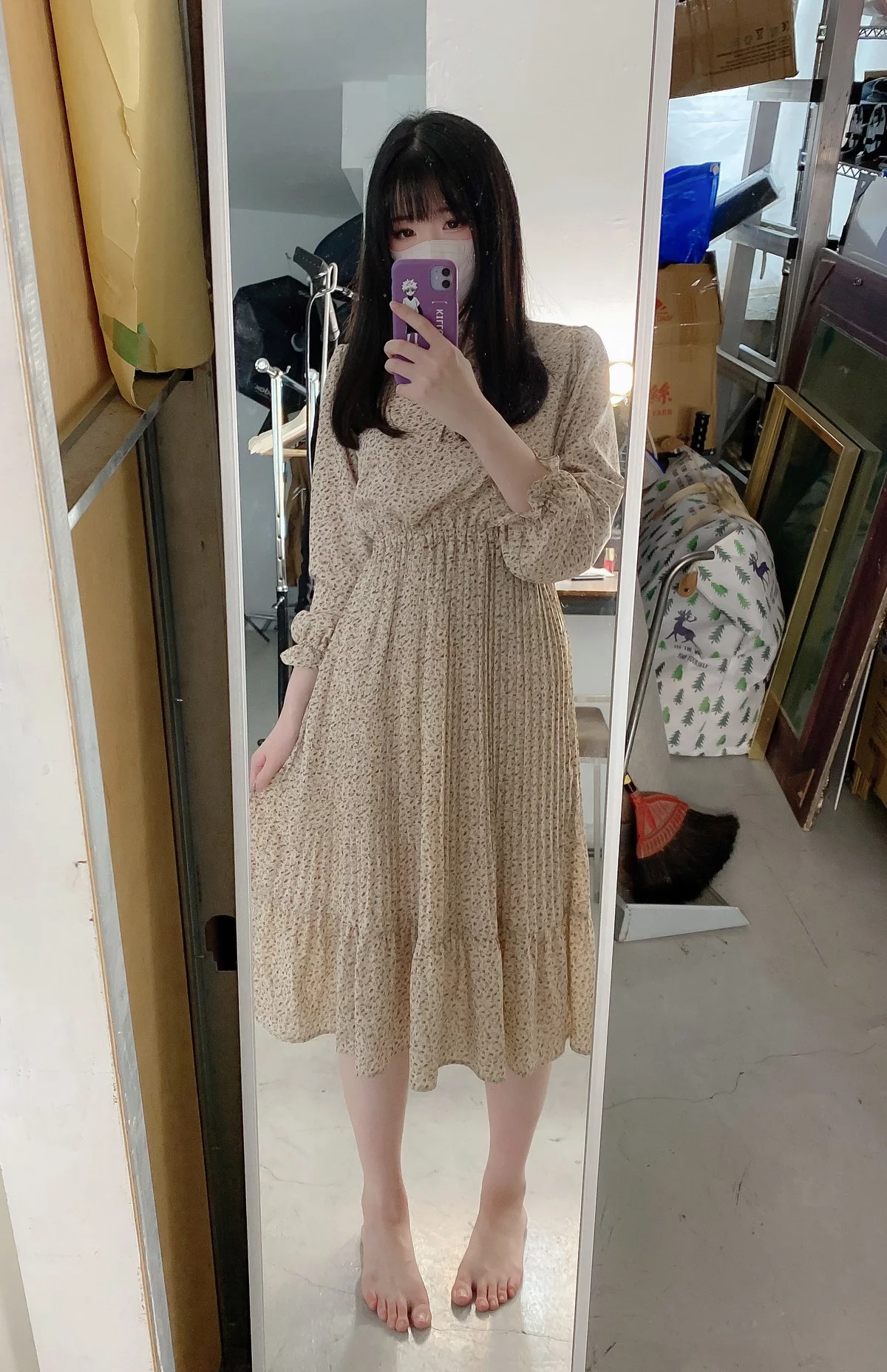 微博妹纸霜月shimo私服主题私房床上脱花色睡裙露性感肉色蕾丝内衣惹火诱惑写真31P