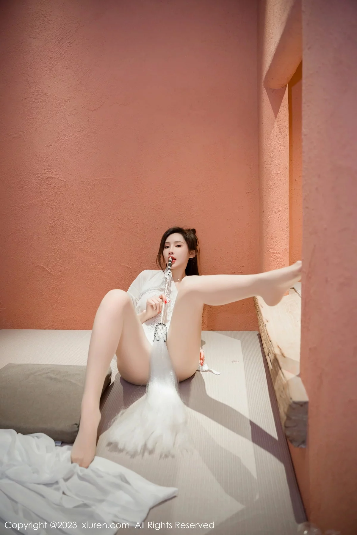 XiuRen第7466期_女神Carol周妍希仙姑造型白色道袍服配超薄肉丝秀美腿诱惑写真95P