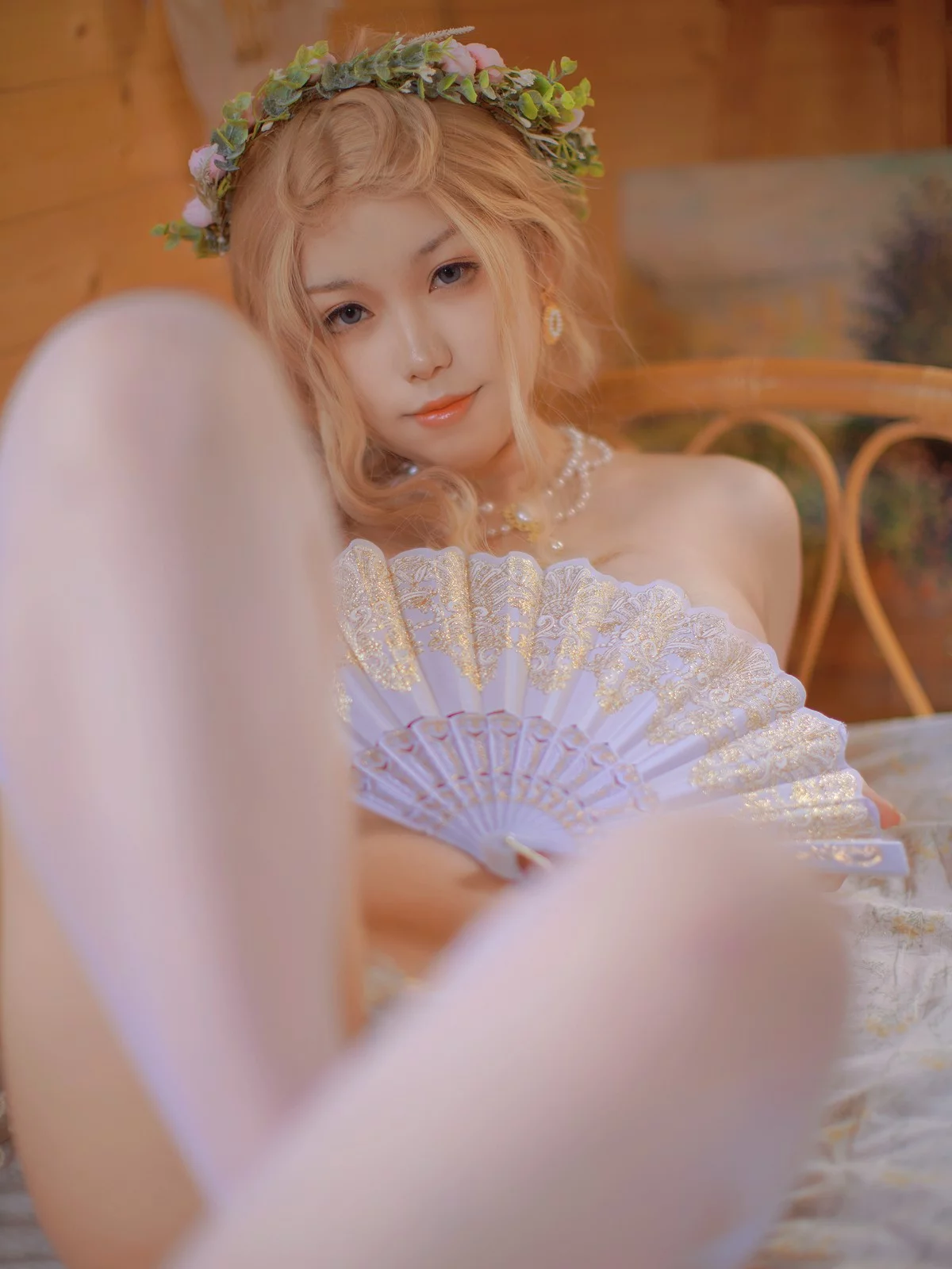 网络美女一北亦北洛可可时代X绅士版主题私房性感情趣内衣配蕾丝吊袜诱惑写真54P
