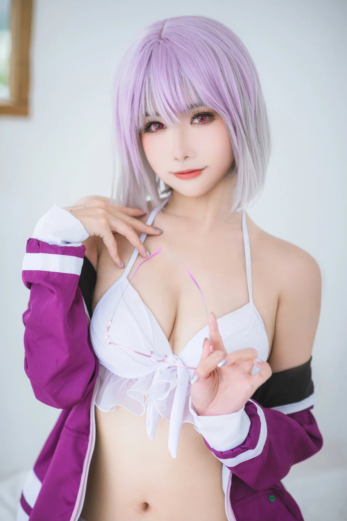 微博妹子Momoko葵葵&瓜希酱新条茜泳装主题泳池性感比基尼秀完美身材诱惑写真85P