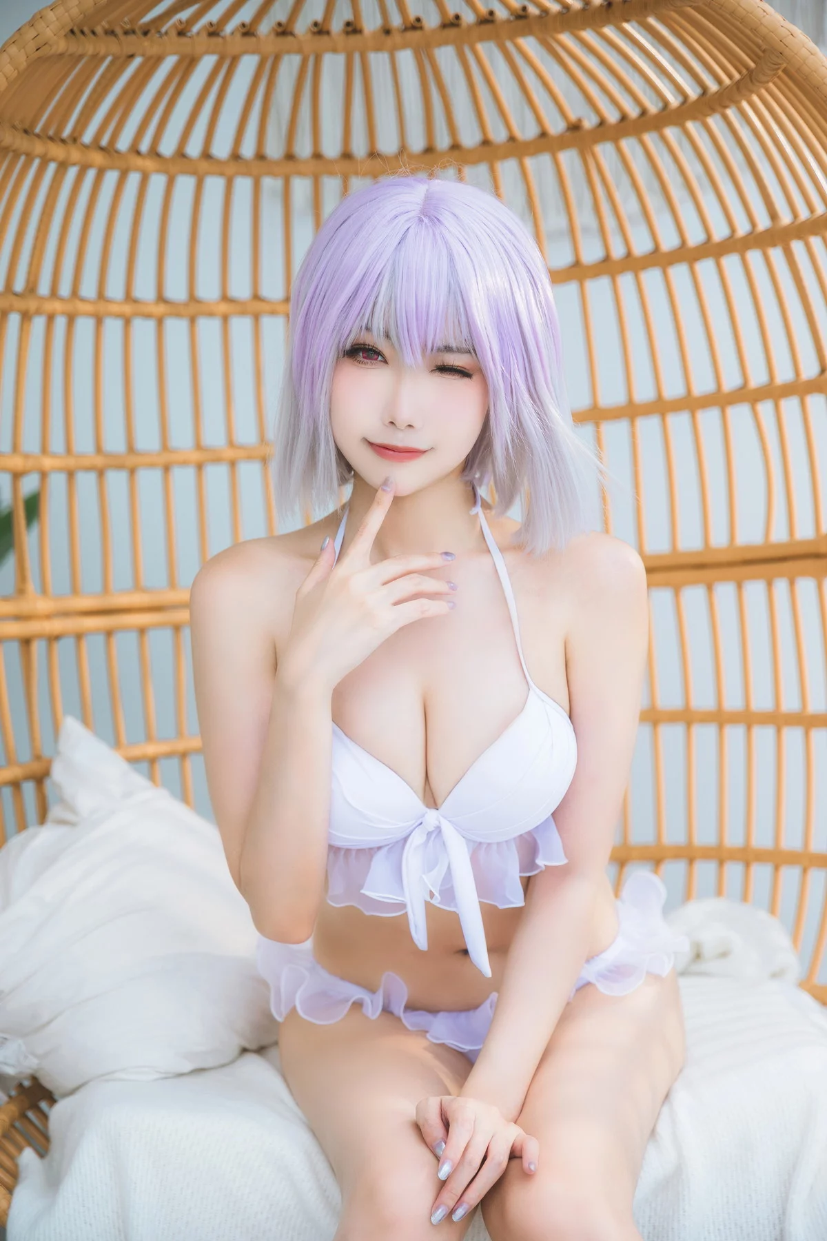 微博妹子Momoko葵葵&瓜希酱新条茜泳装主题泳池性感比基尼秀完美身材诱惑写真85P