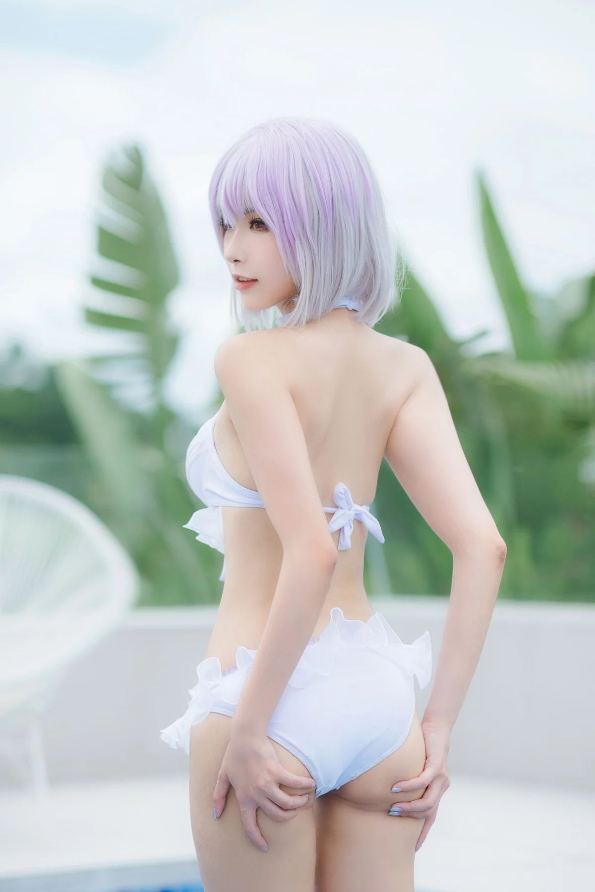 微博妹子Momoko葵葵&瓜希酱新条茜泳装主题泳池性感比基尼秀完美身材诱惑写真85P