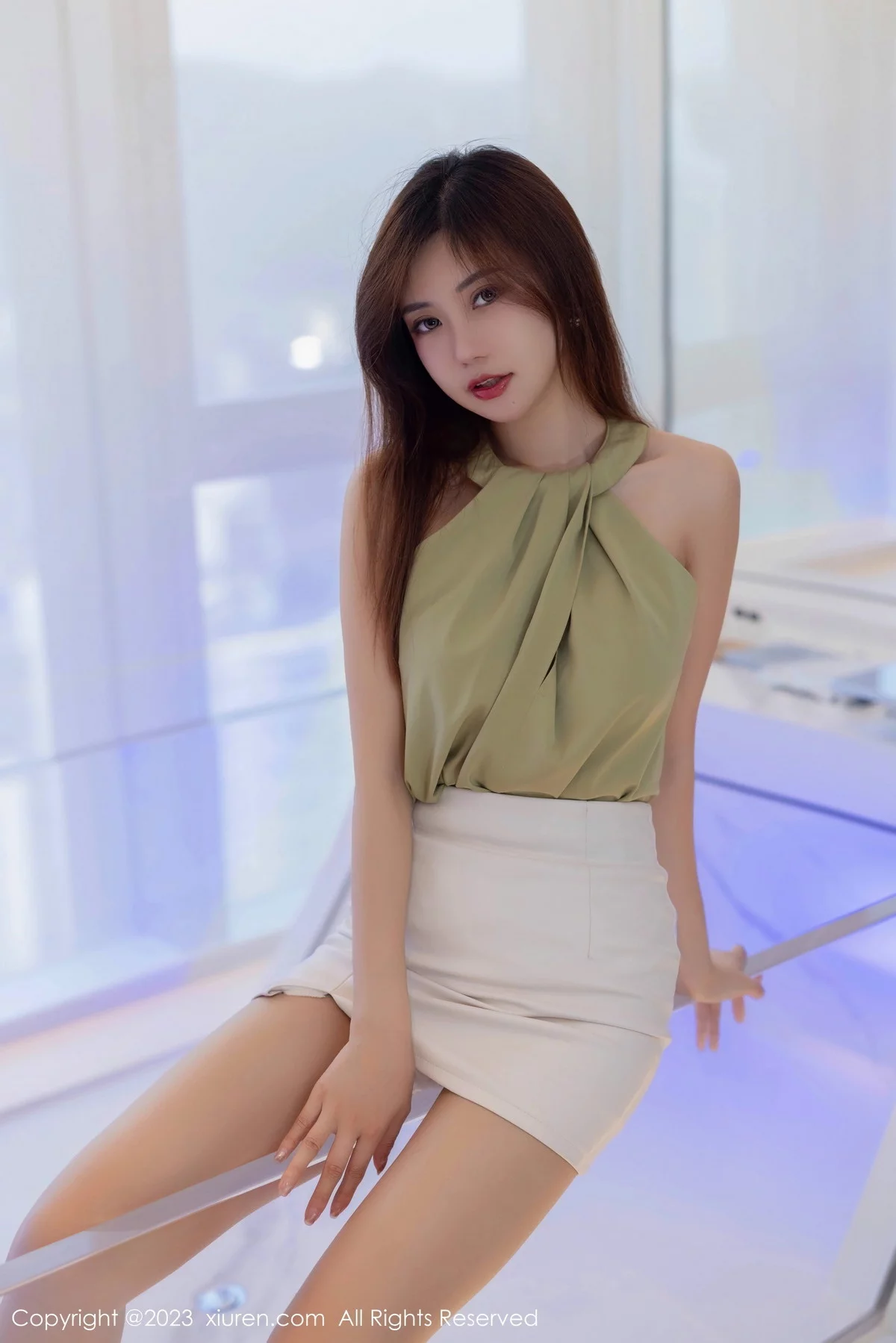 XiuRen第7503期_女神绮里嘉ula浴缸场景性感黑色情趣内衣秀完美身材诱惑写真116P