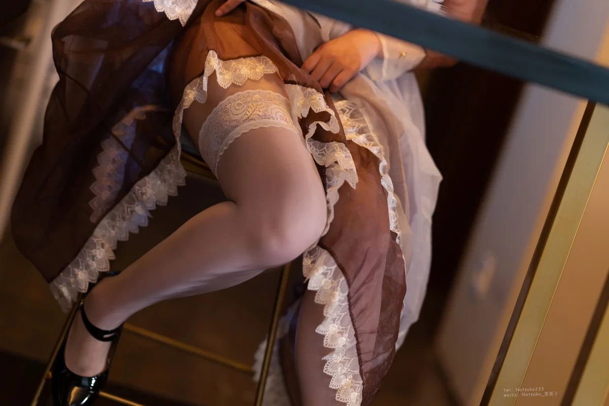 网络美女Natsuko夏夏子透明女仆主题性感透明女仆装露白色蕾丝内衣完美诱惑写真76P