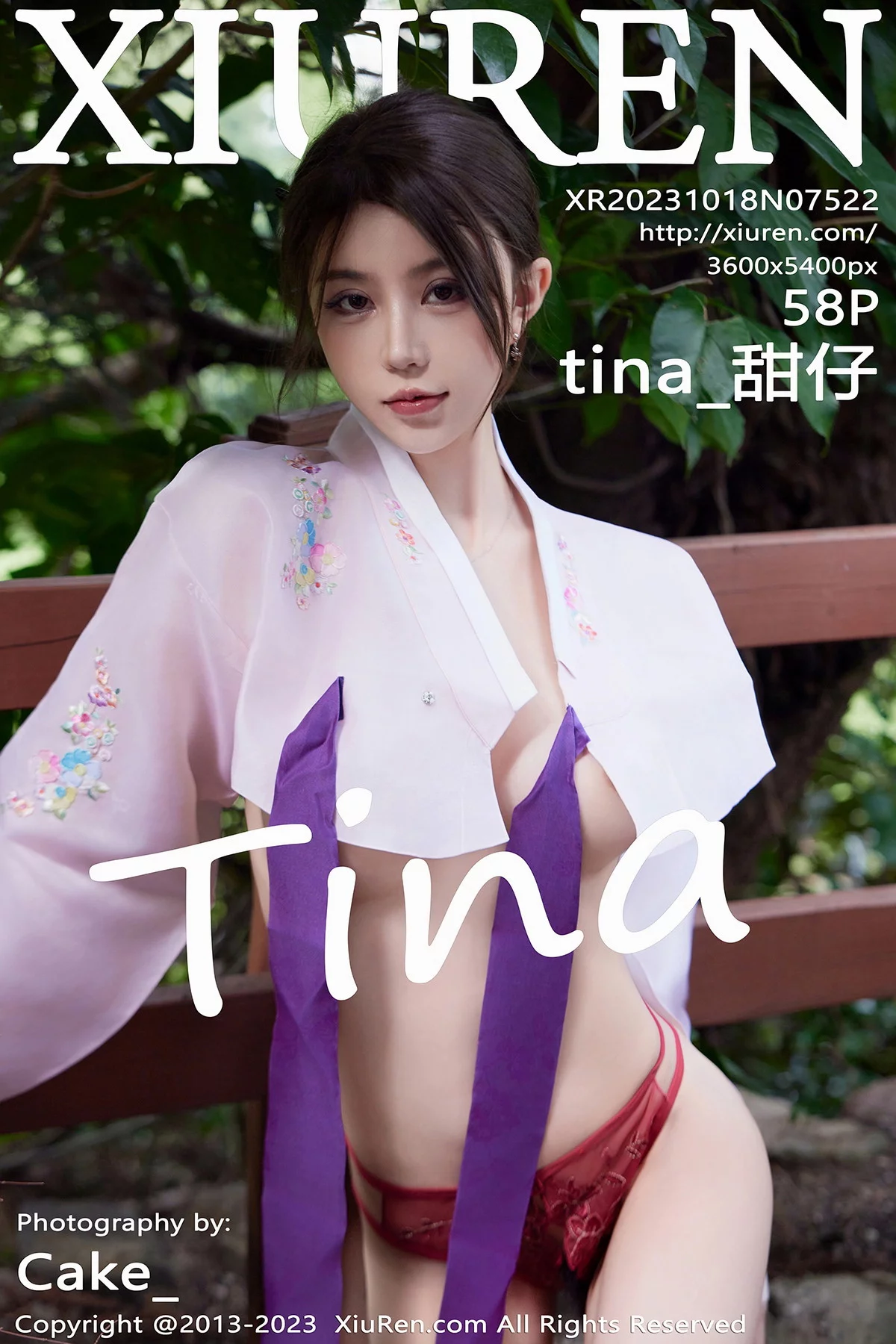 XiuRen第7522期_模特tina_甜仔性感红色大长今服饰半脱秀凹凸身材惹火诱惑写真58P