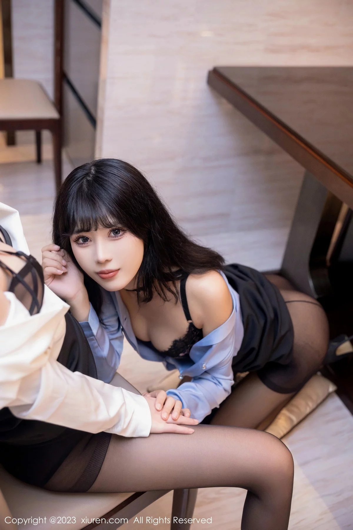 XiuRen第7642期_模特合集新人江幼瑶浴室主题性感蕾丝内衣配超薄黑丝魅惑写真83P