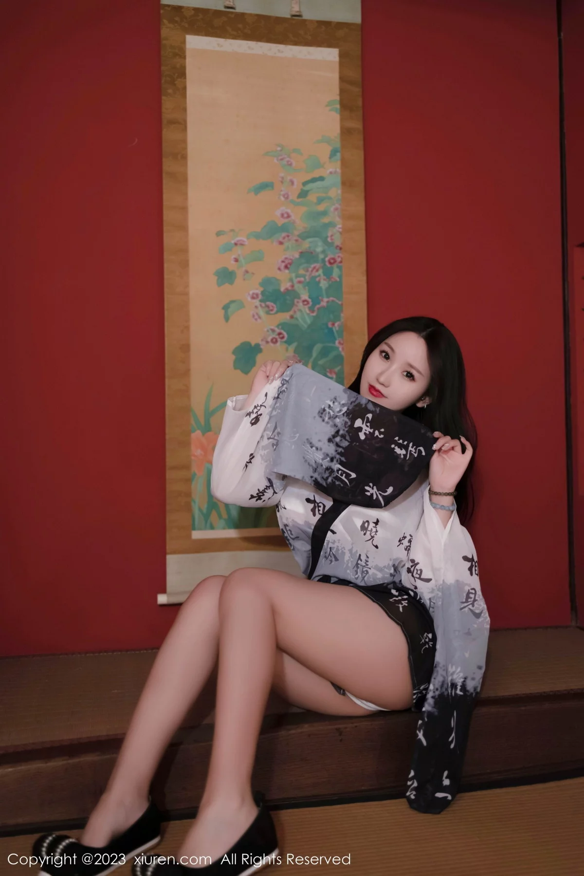 XiuRen第7561期_模特杏子Yada捆绑主题性感白渐黑日式服饰秀曼妙身姿诱惑写真80P