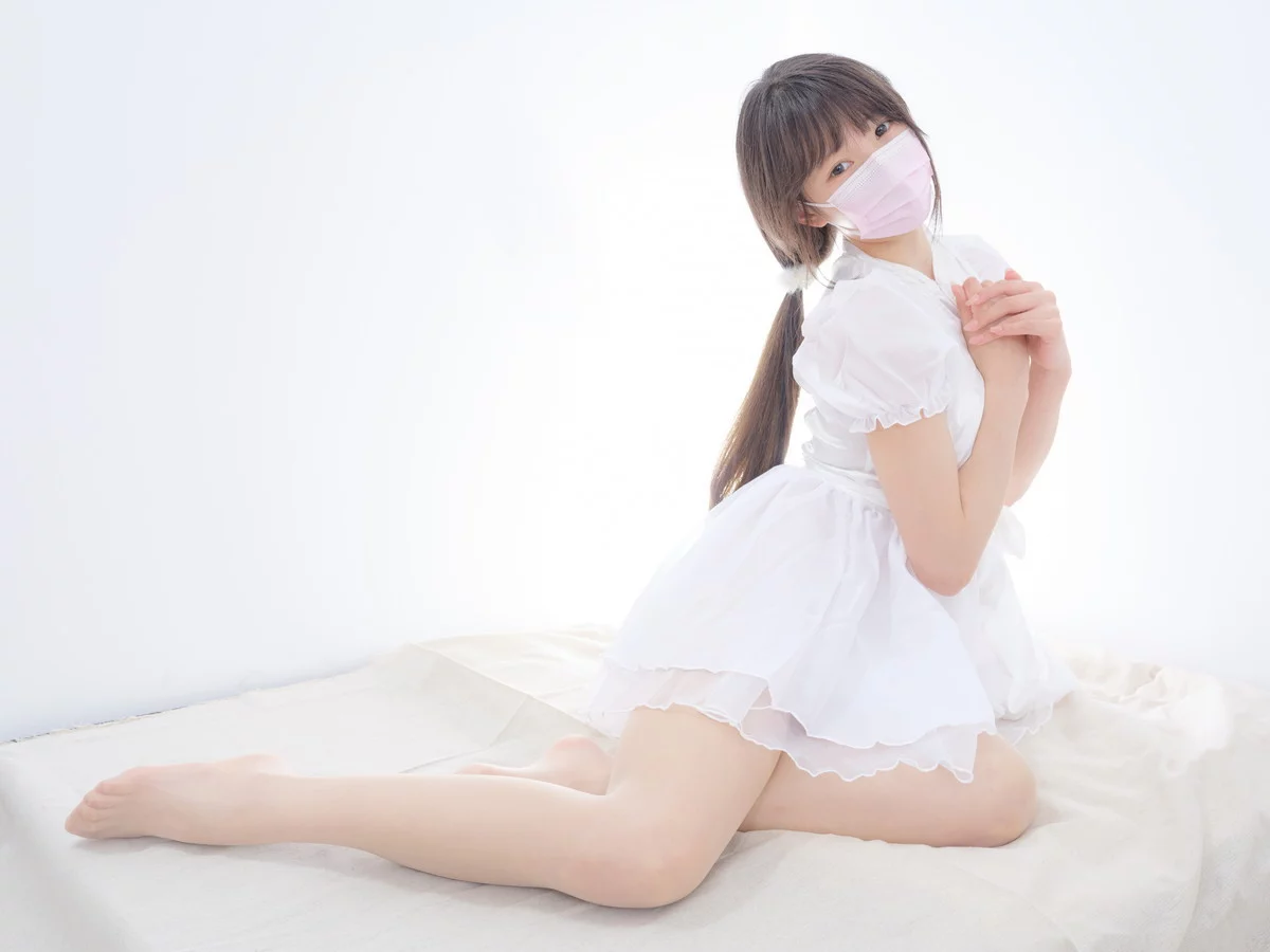 萝莉写真机构森萝财团春雪主题性感白色薄纱短裙配超薄肉丝情趣捆绑诱惑写真115P