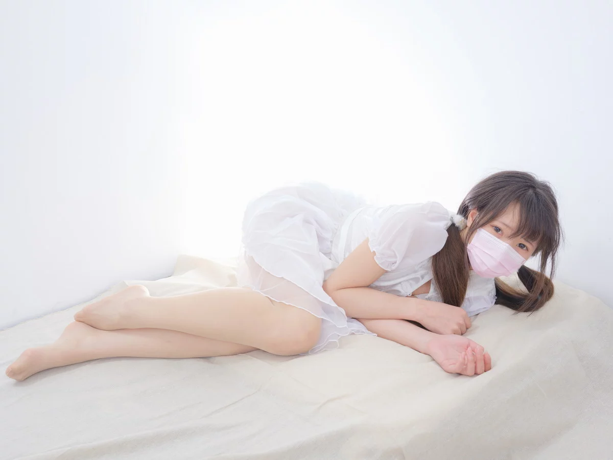 萝莉写真机构森萝财团春雪主题性感白色薄纱短裙配超薄肉丝情趣捆绑诱惑写真115P