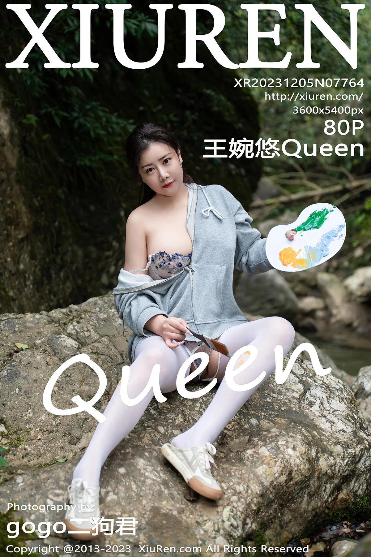 XiuRen第7764期_模特王婉悠Queen性感轻透内衣配超薄白丝秀丰腴身姿诱惑写真80P