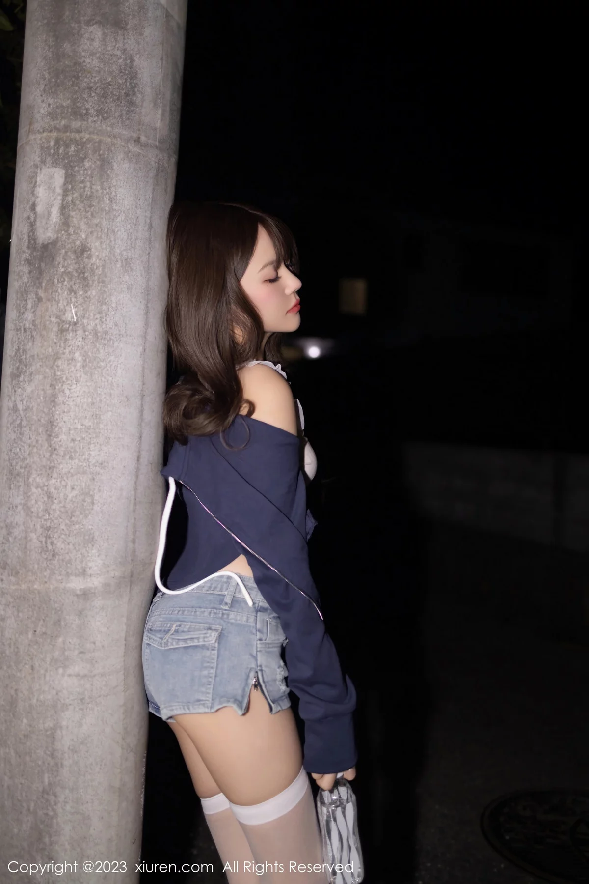 XiuRen第7817期_模特鱼子酱Fish性感淡蓝色内衣配超短牛仔裤秀曼妙身姿诱惑写真84P
