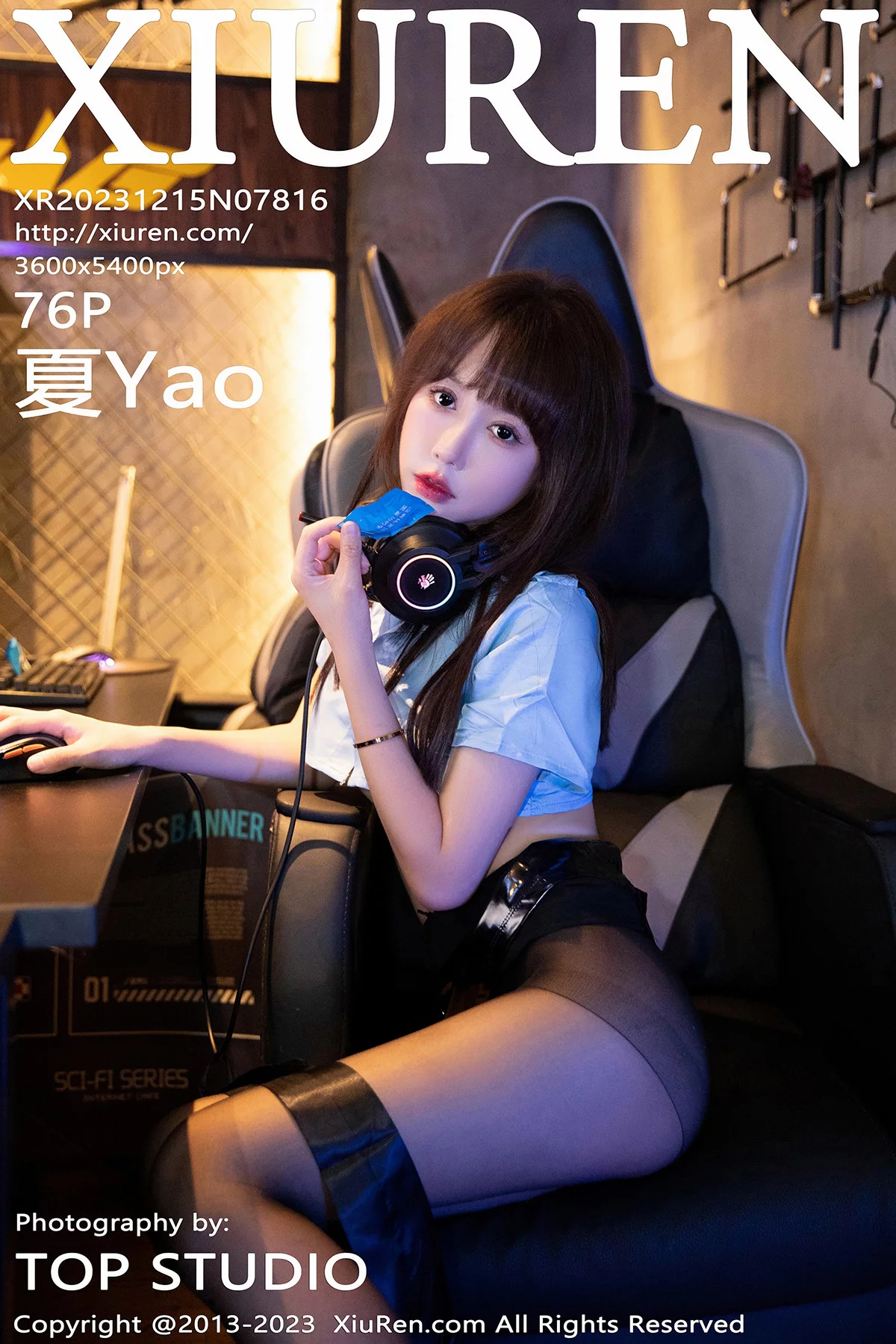 XiuRen第7816期_新人模特夏Yao性感情趣海军服配黑丝裤袜秀曼妙身姿诱惑写真76P
