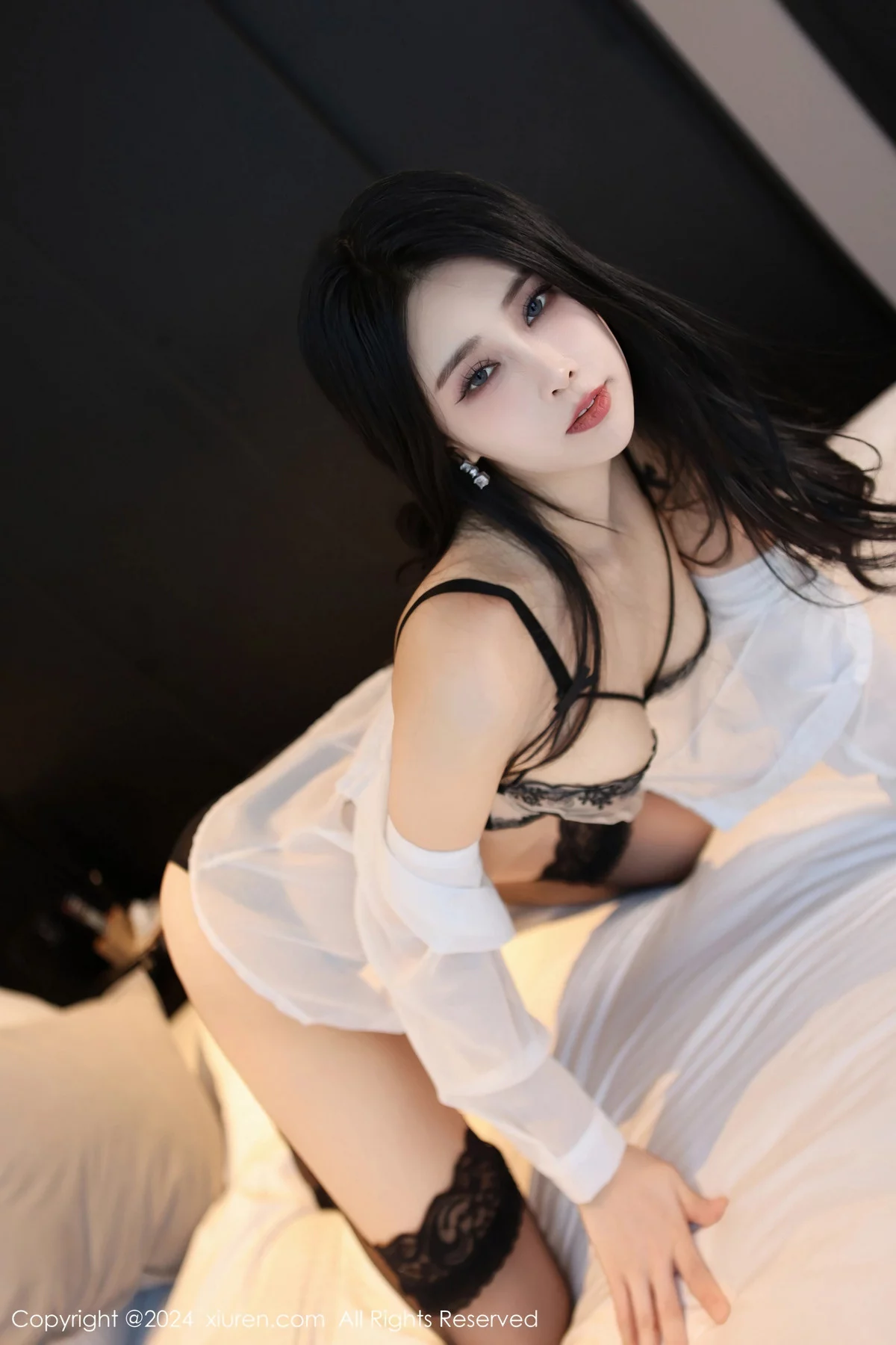 XiuRen第7896期_模特草莓mm性感黑色轻透情趣内衣配黑丝袜秀曼妙身姿诱惑写真79P
