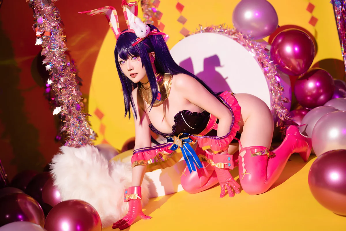 Coser小姐姐星之迟迟星野爱同人主题兔女郎装扮性感高叉连体衣秀美腿诱惑写真119P