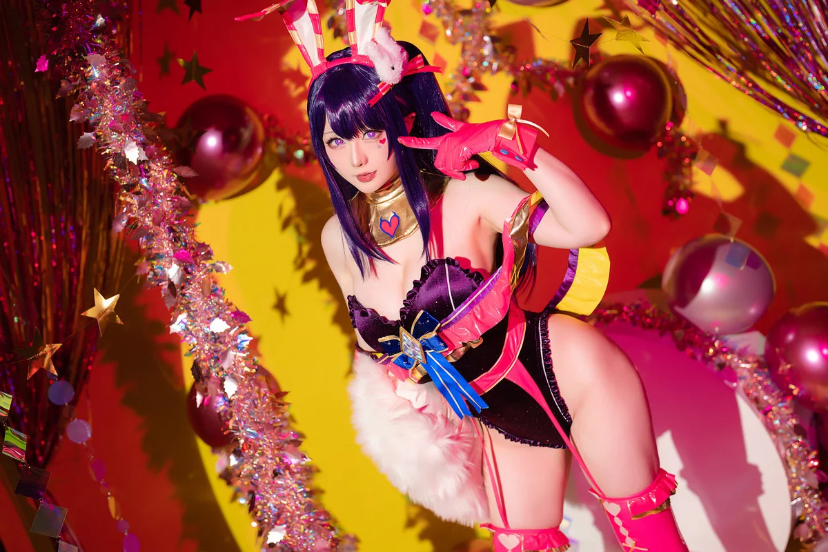 Coser小姐姐星之迟迟星野爱同人主题兔女郎装扮性感高叉连体衣秀美腿诱惑写真119P