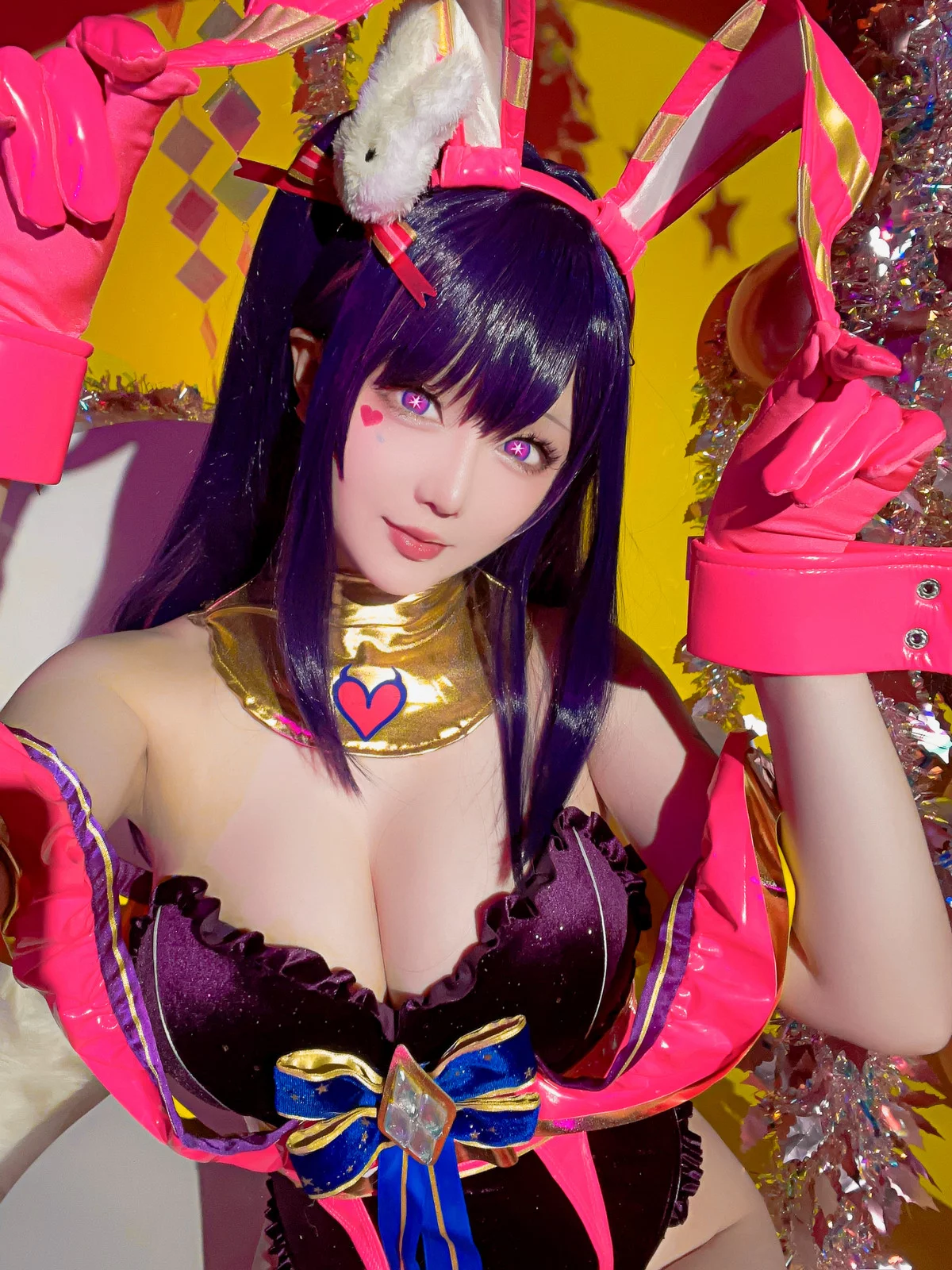 Coser小姐姐星之迟迟星野爱同人主题兔女郎装扮性感高叉连体衣秀美腿诱惑写真119P