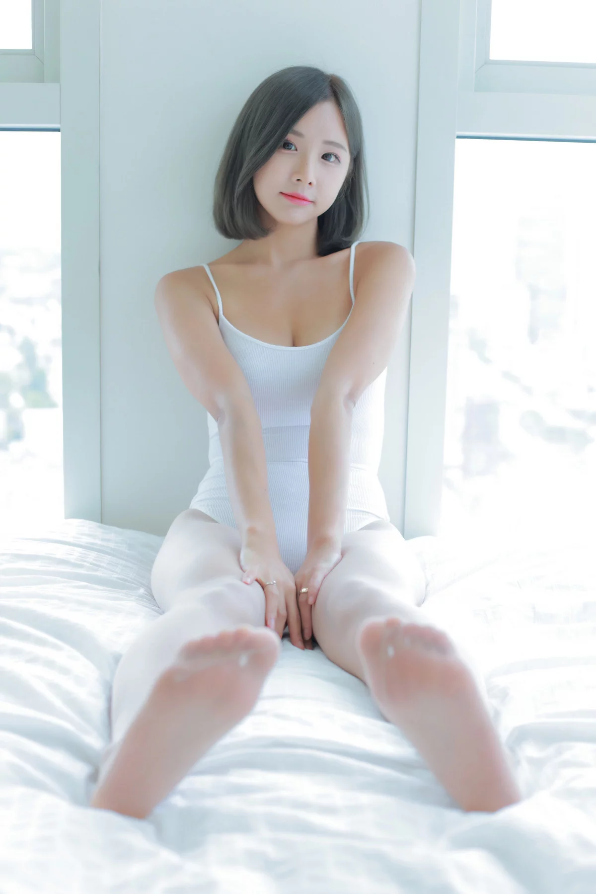韩国美女模特Habin内衣和视频05主题性感白色内衣+白色连体衣秀丰满身材诱惑写真92P