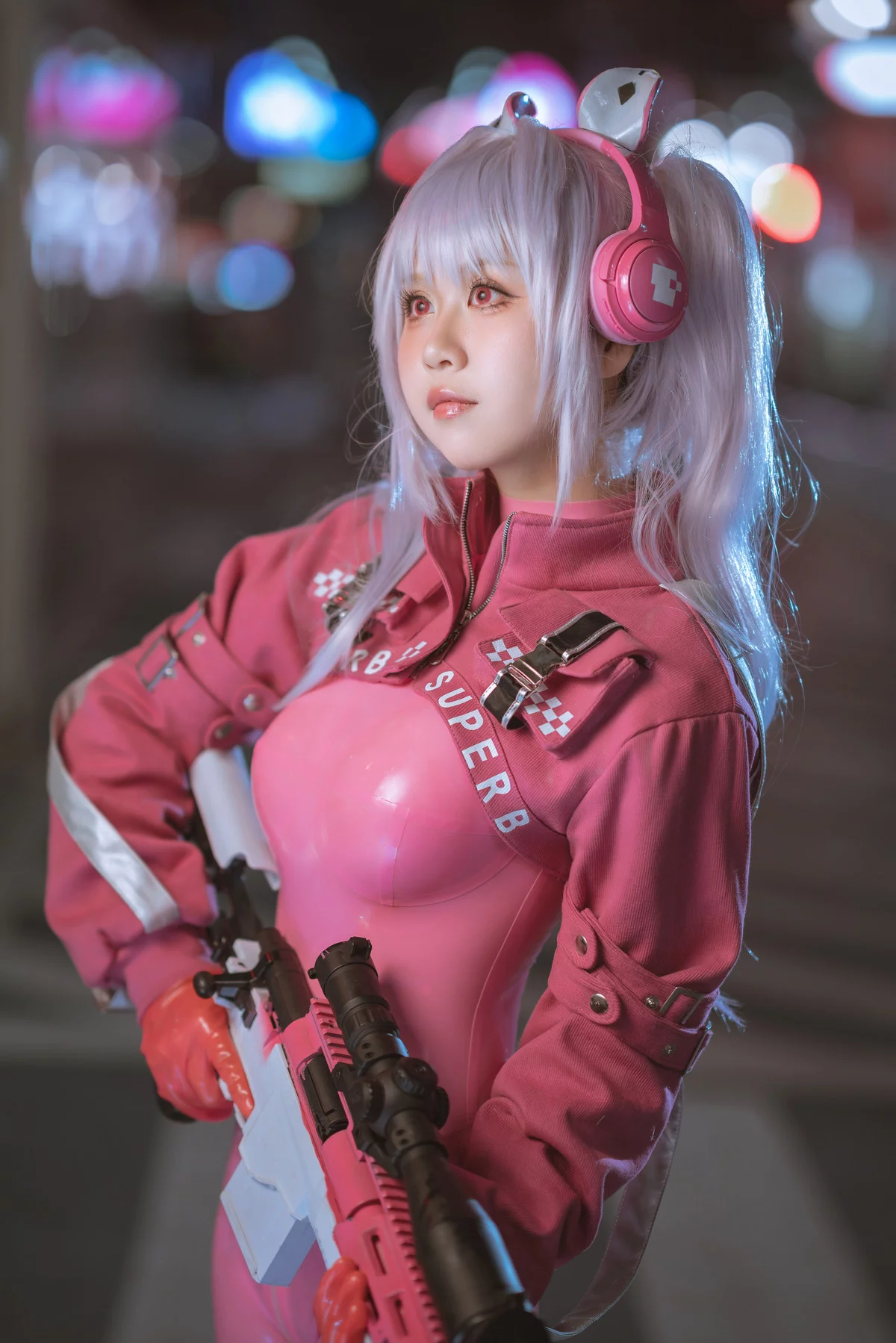 阳光美少女萌芽儿o0爱丽丝主题户外性感粉红连体衣紧身秀凹凸身材撩人诱惑写真108P