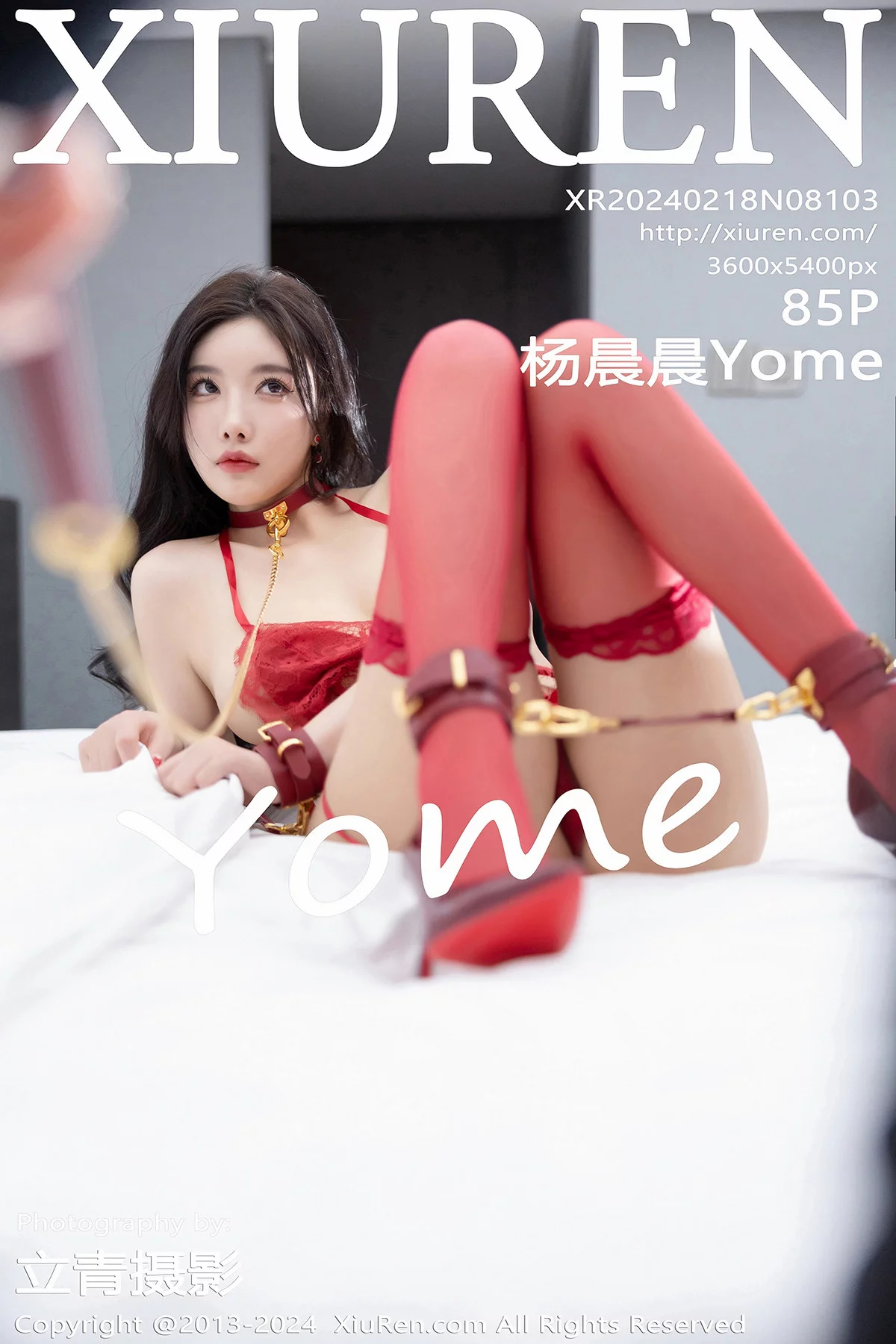 [XiuRen秀人网]No.8103_女神杨晨晨Yome性感连衣短裙+红色蕾丝内衣秀完美身材诱惑写真85P