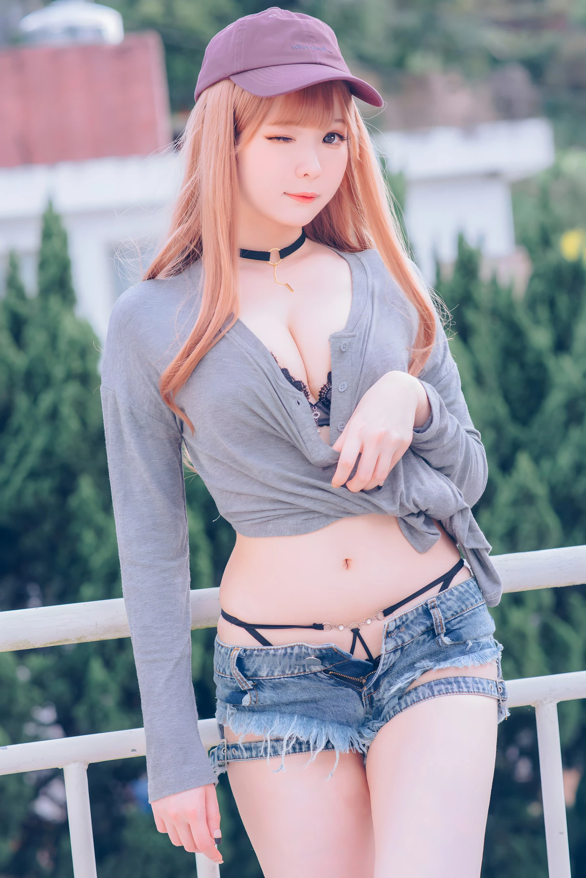 微博妹纸霜月shimo-Sugar Summer主题性感黑色蕾丝内衣配黑丝袜+豹纹内衣完美诱惑写真101P
