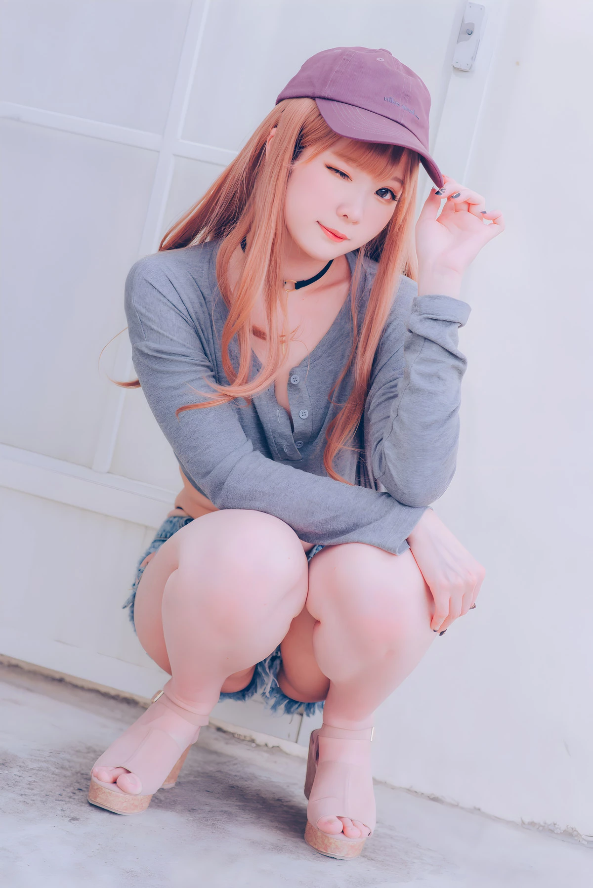 微博妹纸霜月shimo-Sugar Summer主题性感黑色蕾丝内衣配黑丝袜+豹纹内衣完美诱惑写真101P