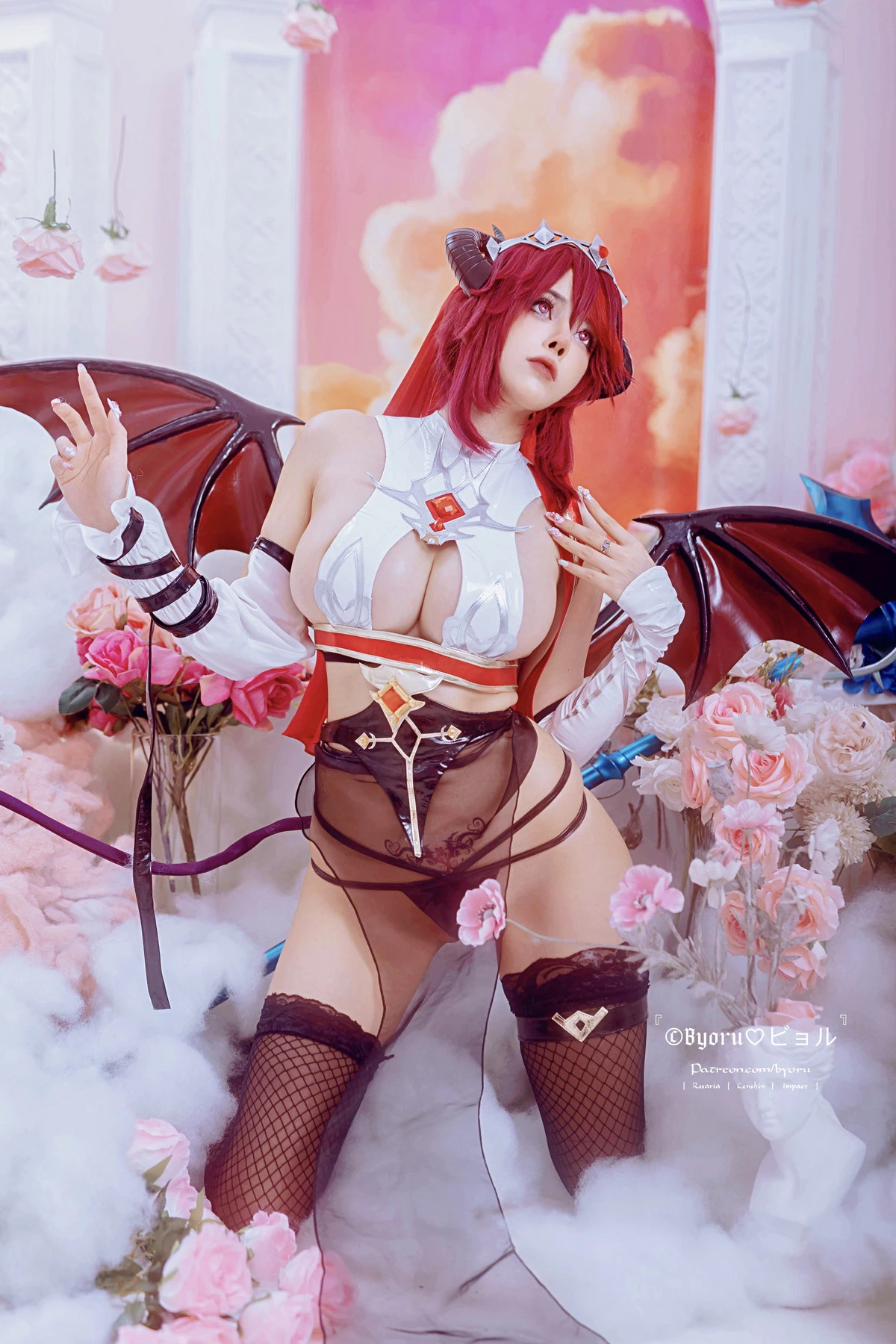 日本性感萝莉Byoru-Rosaria主题恶魔装扮性感情趣服饰配黑丝网袜秀惹火身材极致诱惑写真33P