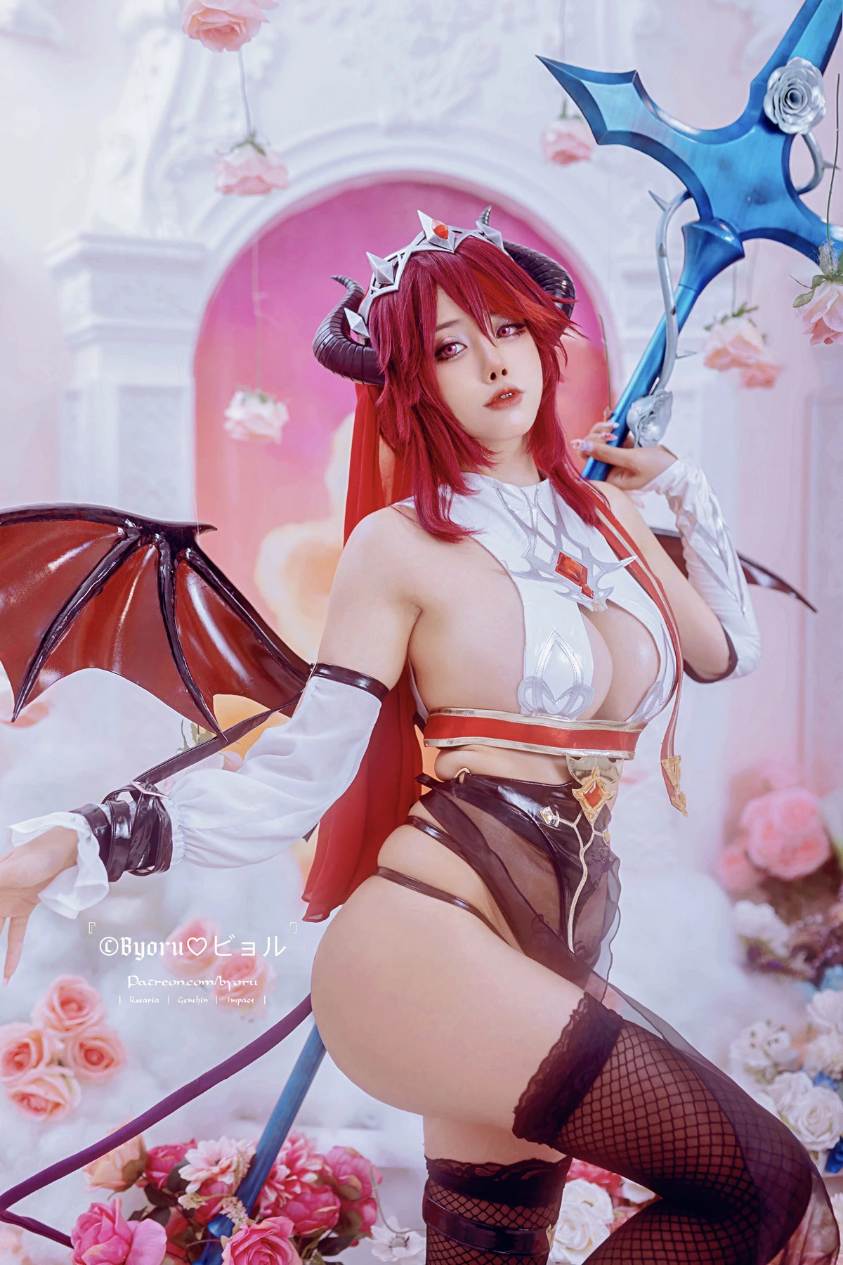 日本性感萝莉Byoru-Rosaria主题恶魔装扮性感情趣服饰配黑丝网袜秀惹火身材极致诱惑写真33P