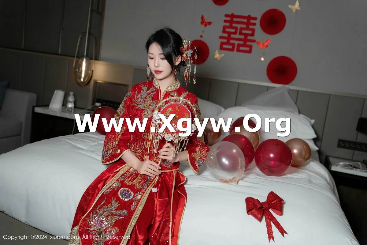 XiuRen第8376期_模特利世性感红色新娘妆露红色内衣配超薄闪亮肉丝完美诱惑写真95P