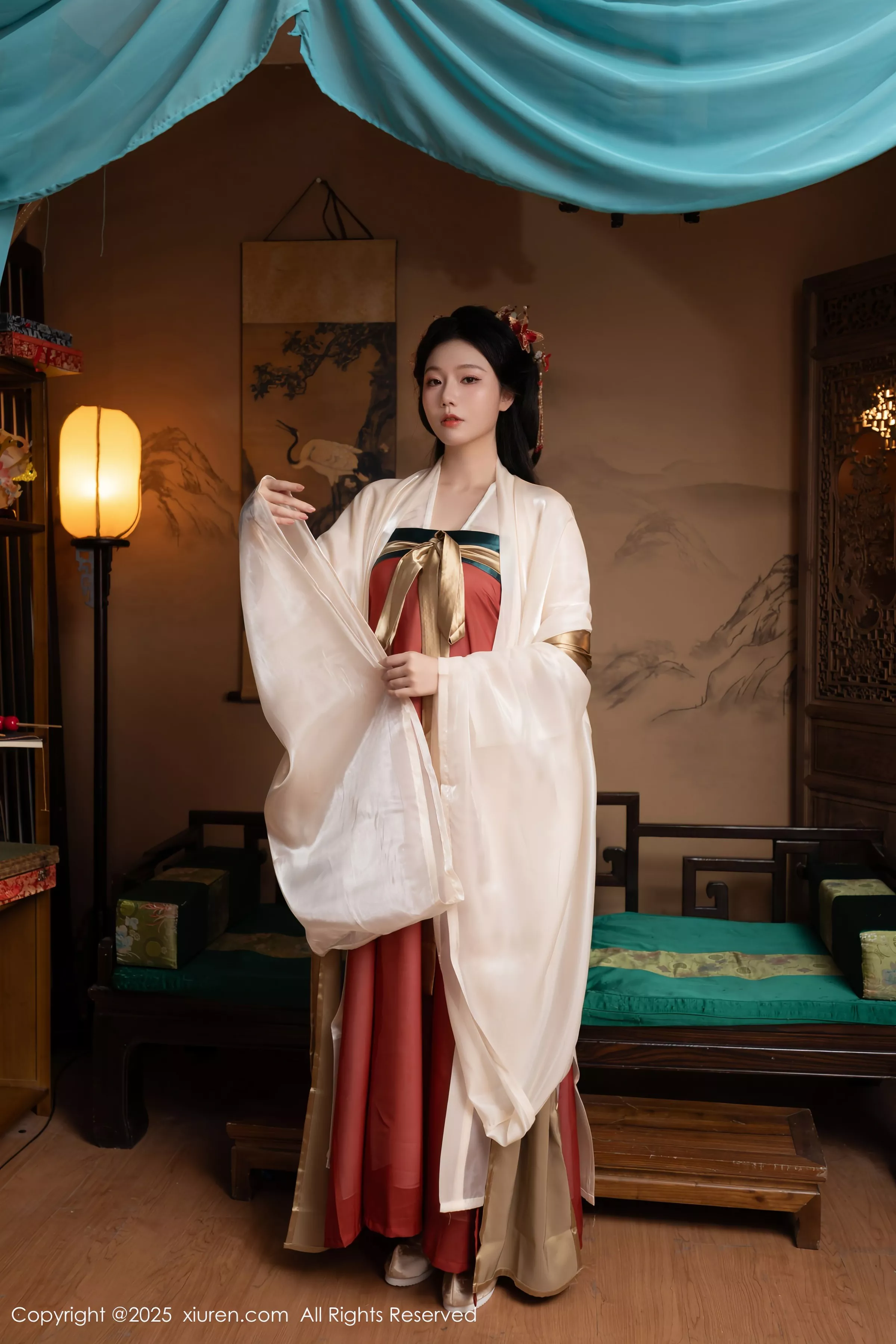 XiuRen第10223期_模特合集女神陆萱萱＆安然anran激情互动薄纱古装撩人诱惑写真80P