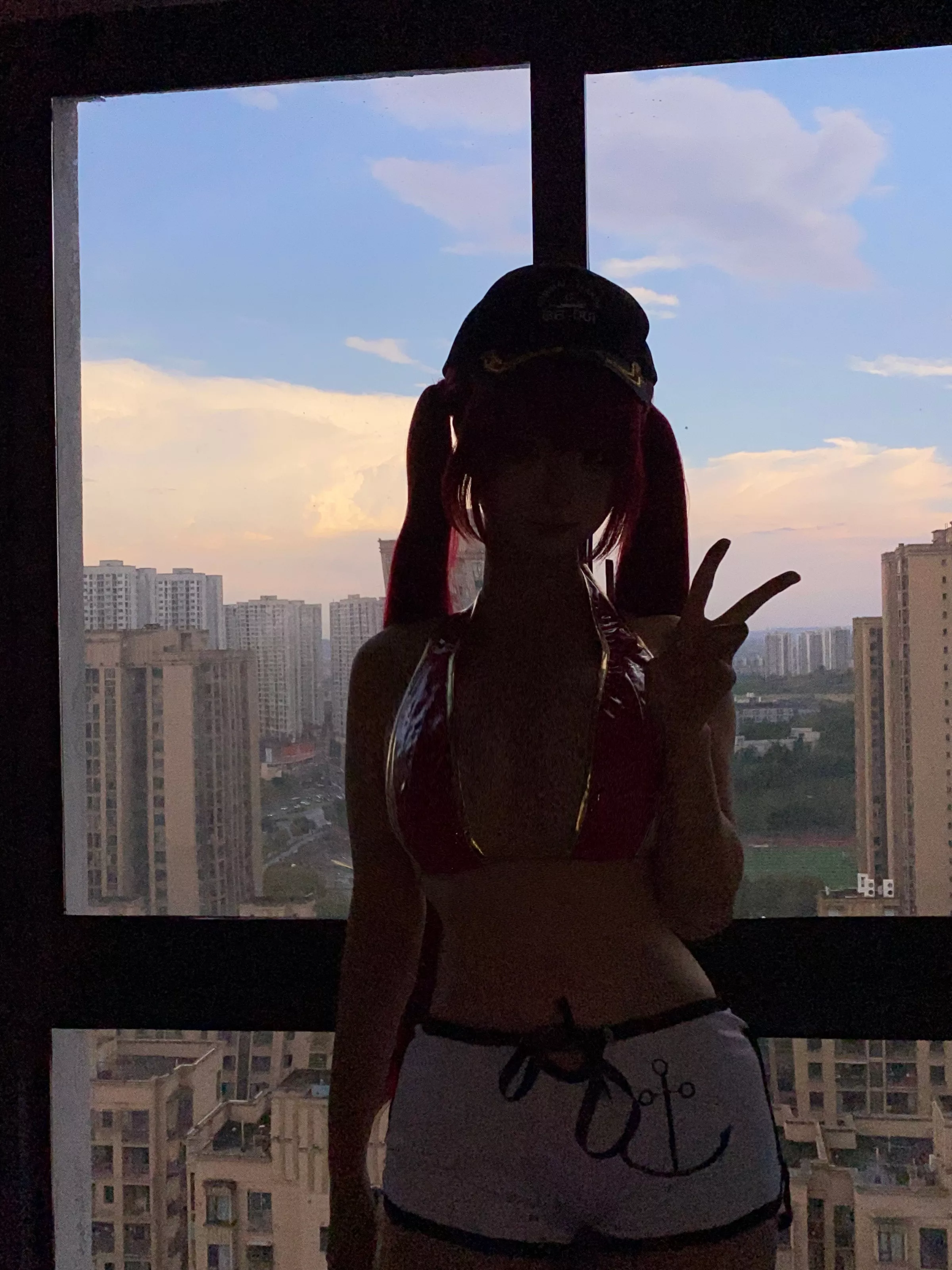 动漫博主蠢沫沫宝钟玛琳船长主题性感红色皮质比基尼露油亮肌肤秀丰腴身姿诱惑写真238P