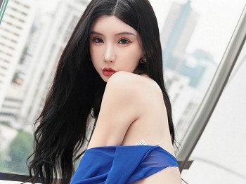XiuRen第7191期_女神周于希Sally性感蓝色薄纱服配超薄黑丝秀完美身材诱惑写真116P