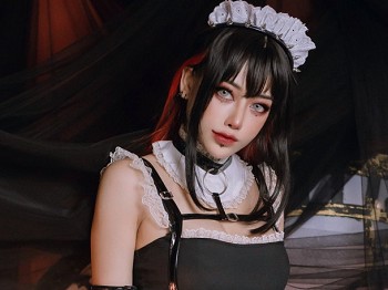 日本性感萝莉Byoru-Zenith Maid主题性感女仆装露黑色情趣内衣配黑丝网袜秀丰腴身材诱惑写真33P